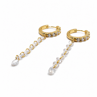 Gold Chain Drop Earrings