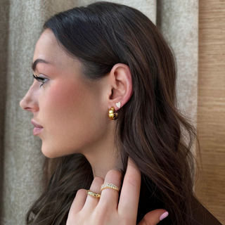 Gold Mini Pave Studs