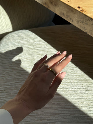 Gold Heartstone Ring