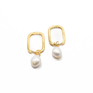Golden Pearl Earrings