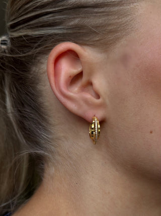 Gold Trinity Hoops