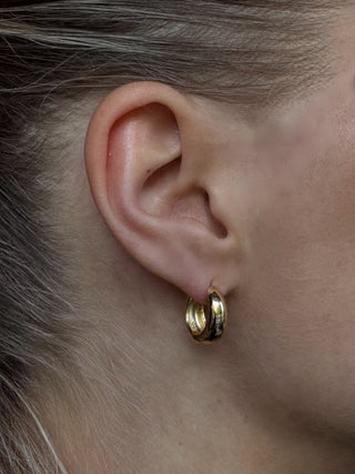 Gold Vizi Dome Hoops